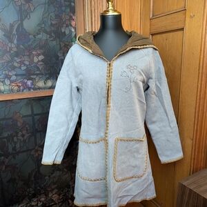 Light Blue and Brown Jean Jacket